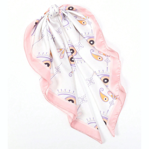 Women's 90cm Square Scarf New Spring Bandana Silk Feel Versatile Head Neck Scarf - Picture 25 of 43