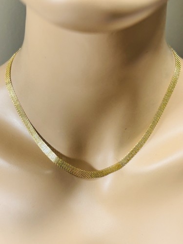 New 18K 750 Real Gold Bismark Chain Necklace 17.5”/18” long 6mm 8.1g - Picture 4 of 21