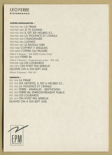 Léo Ferré (1916-1993) - Jolie photo-carte dédicacée en personne - 1990 - Foto 2 di 2