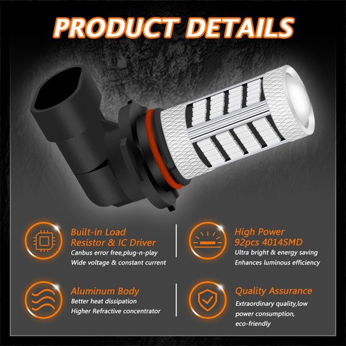 GLOFE 9006 Green 92SMD LED Driving Fog Light Bulb For RAM 1500 2500 3500 13-15 - Picture 3 of 7