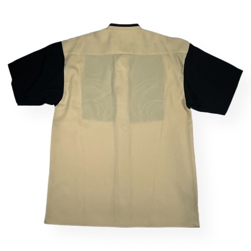 Vintage Trust Shirt Men XL Couture Collection Short Sleeve Button Up Band Collar - Picture 8 of 11