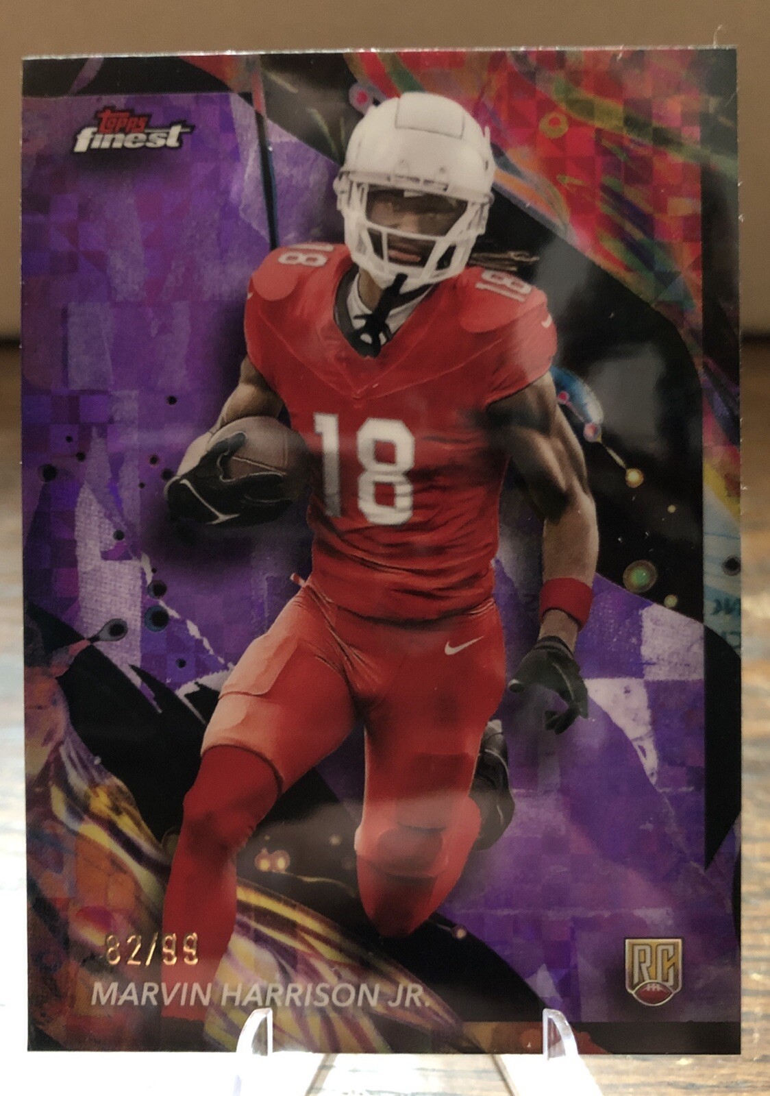2024 Topps Finest - Marvin Harrison Jr. #189 Purple Checkerboard /99