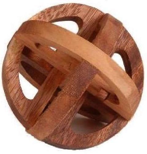 Rolling Globe - 3D Wooden Puzzle Brain Teaser - Picture 1 of 1