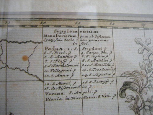 ITALIA BENEDICTINA delineata A.P.R.C.P.W. map of Italy early reproduction print - Picture 10 of 13