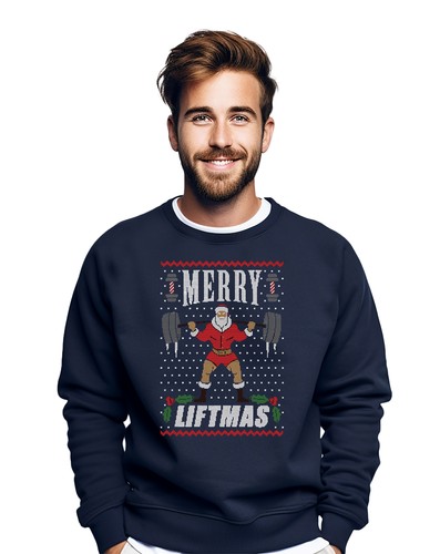 Santa's Merry Liftmas - ¡Divertida sudadera de Navidad para amantes del gimnasio! Diseño festivo - Imagen 7 de 47