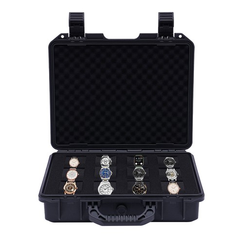 12/15 Fächer Uhrenbox Vitrine Organizer Schmuck Aufbewahrung Tragbar Wasserdicht - Bild 44 von 48