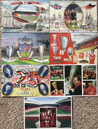 Liverpool Football Club Unused Postcards x 7