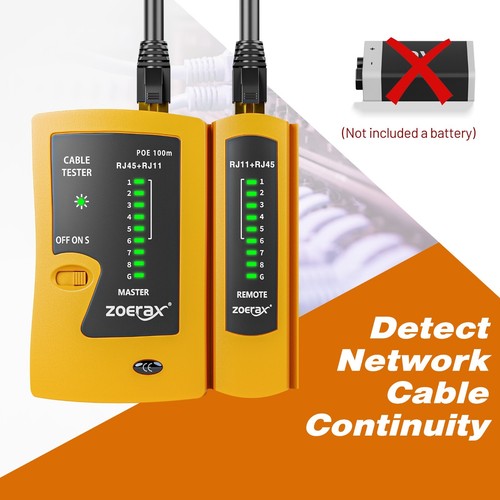 Network Cable Tester for RJ45 RJ11 CAT5e CAT6 – Ethernet LAN PC Cable Testing - 第 3/5 張圖片