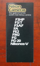 NIKON CAMERAS SALES BROCHURE/175529