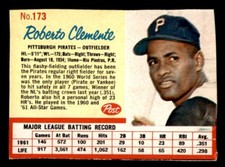 1962 Post Baseball #173 Roberto Clemente GD *e1