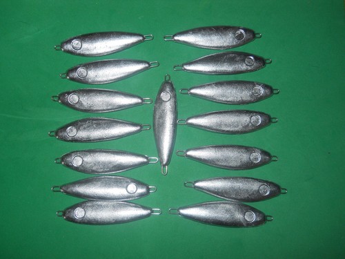 15 - 1.5 OZ SHAD Fishing Jigging Casting Lead Slab Spoon Lures Fresh Saltwater - Picture 3 of 3