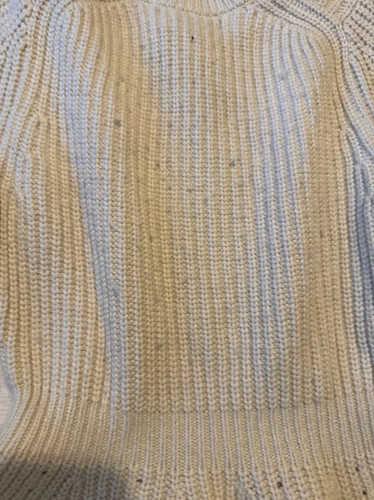 Banana republic cream Off-white cable knit peplum sweater size small - Picture 3 of 7