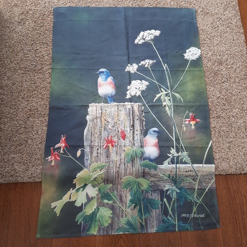 Große Outdoor Deko Flagge 27" x 39" S D Bourdet 1999 Vögel Zaun Pfosten Neu - Bild 2 von 12