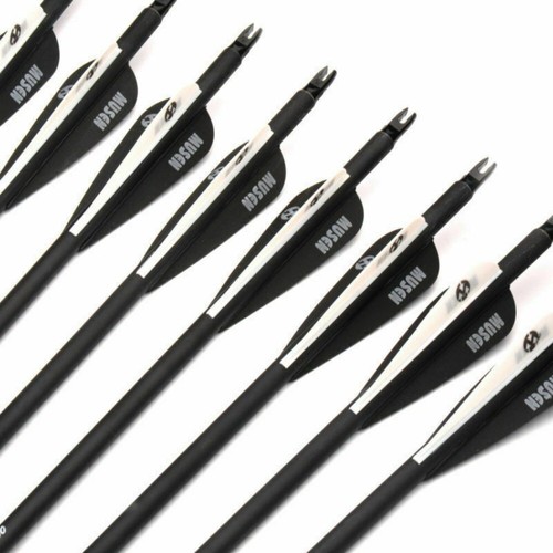 12Pack Carbon Arrows 32" Spine500 with Removable Tips for Compound & Recurve Bow - Picture 6 of 13
