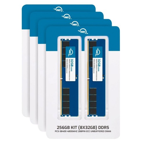 OWC 256 GB (8x32 GB) DDR5 4800 MHz 2Rx8 ECC memoria UDIMM 288pin senza buffer RAM - Foto 2 di 7