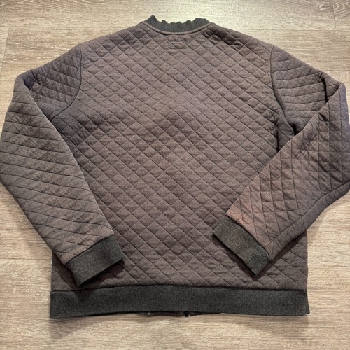 Marine Layer Jacket Mens Large Gray Corbet Full Zip Jacquard Quilted Travel - Picture 6 of 9