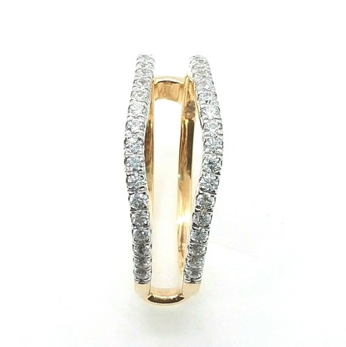 1/4 kt Verstärker Moissanit Ehering Ring Schutz 14 K vergoldet Silber - Bild 6 von 12