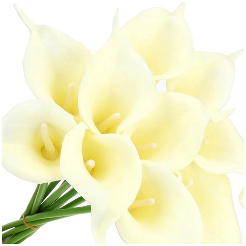 Künstliche Kunstblumen Blumenstrauß Pflanzen Floristik Calla Kunststrauß Calla - Bild 5 von 7