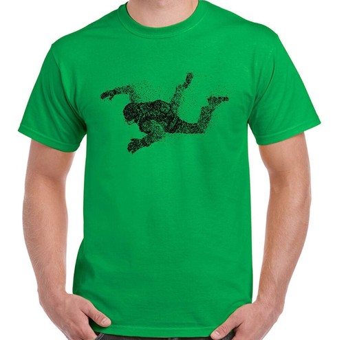 Fallschirm T-Shirt Abstrakt Fallschirmspringer Herren Skydive 1 2 3 Para - Picture 24 of 25