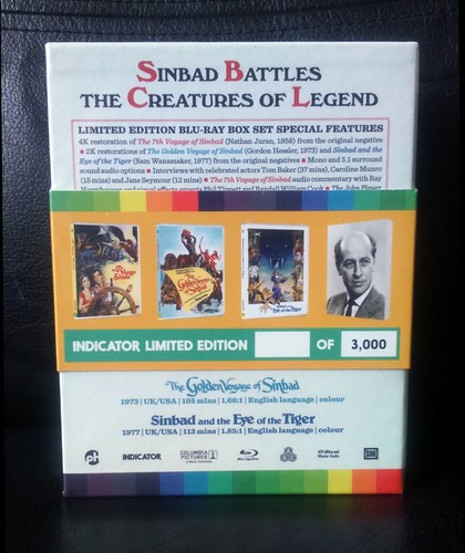 The Sinbad Trilogy - Ray Harryhausen - Indicator Limited Ed Blu Ray - NEW/SEALED - Picture 3 of 4