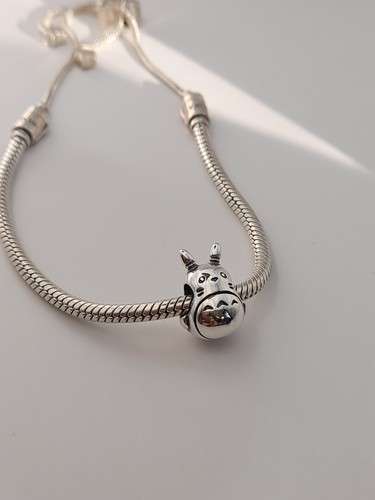 Silver Bead Charm Totoro Studio Ghibli Anime S925 - Picture 2 of 5