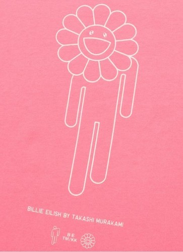 Kids Billie Eilish x Takashi Murakami UT Uniqlo Pink Short Sleeve T-Shirt 13 - Picture 3 of 8