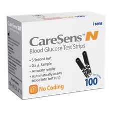 Caresens N Blood Glucose Test Strips 100 Tests