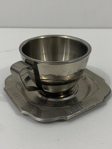 LOT OF 4 Sets - Stainless Steel Cook -O- MATIC Espresso Cups and Saucers - Foto 6 di 9