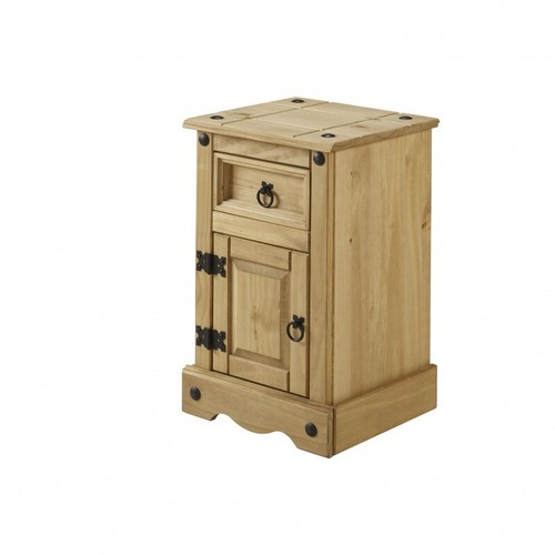Corona Bedside Chest Cabinet Solid Pine Grey White Charcoal by Mercers Furniture - Picture 10 of 102