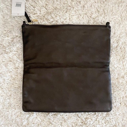 Clare V. Black Leather Pearls Foldover Clutch Tabs NWT Convertible Shoulder Bag - Picture 11 of 12