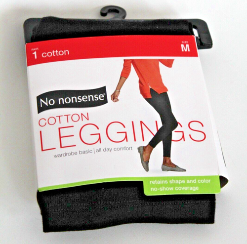 No nonsense Women's Basic Black All Day Comfort Cotton Leggings M-XXL PDS/PDI - Picture 6 of 11