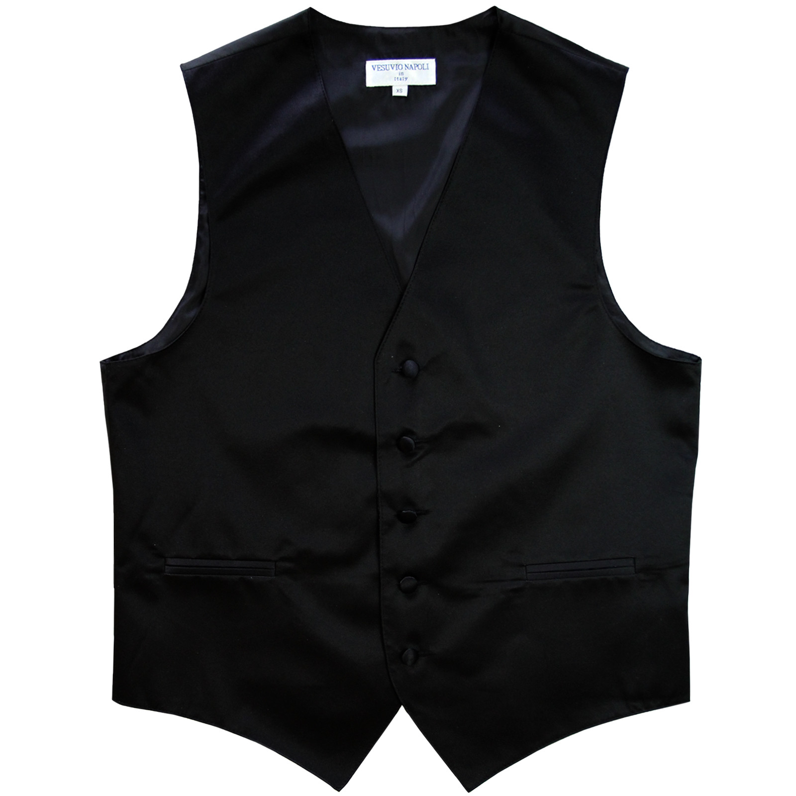 New Men's Formal Tuxedo Vest Waistcoat only solid Black wedding prom party