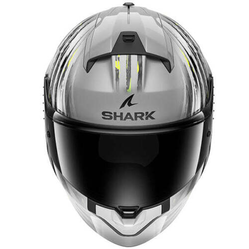 Shark Ridill 2 Assya Full Face Motorcycle Helmet - Silver / Black / Yellow SAY - Picture 2 of 5