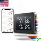 Bluetooth 4 Probe Meat Thermometer Wireless Roast Bbq Turkey Kitchen Cooking