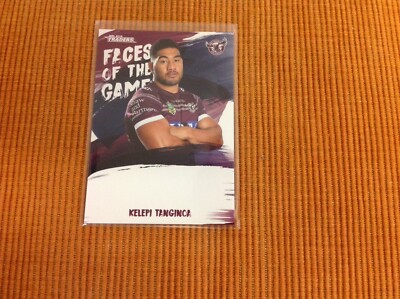 Tanginoa NRL 2019 TRADERS FACES OF THE GAME KELEPI TANGINOA FG 24/64, MANLY SEA ...