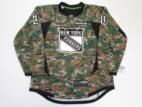 LUNDQVIST NEW YORK RANGERS AUTHENTIC MILITARY CAMO VETERANS DAY REEBOK JERSEY - Picture 2 of 11