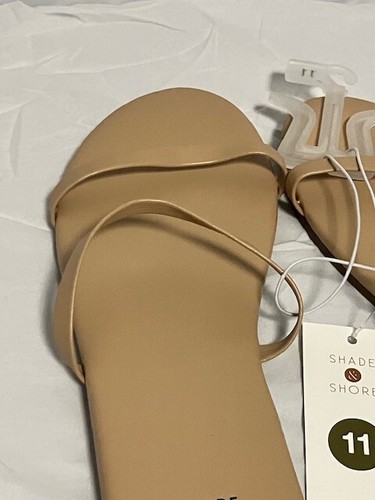 2 Pair Shade & Shore Women's Cushioned Sandals Tan/Pink Multiple Sizes - Picture 6 of 7