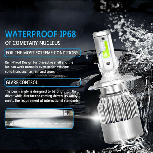 Car LED Lights 8000K Ice Blue Plug&play H4/9003 LED Headlight Bulbs Hi&Low Beam - Bild 4 von 12