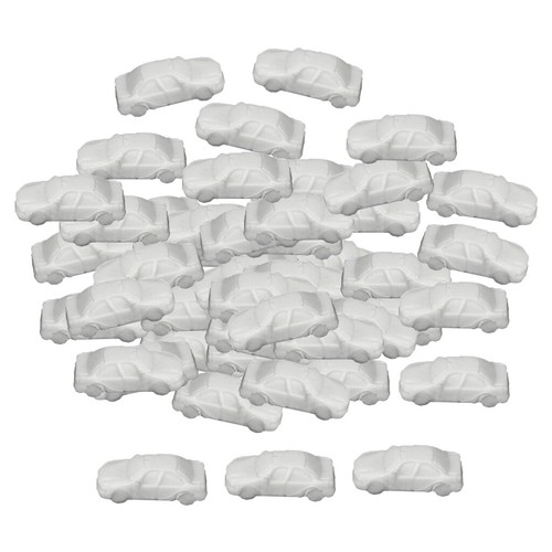 50 Pack 1:250 Mini Table Model Cars Park Scenery Street Building White - Picture 3 of 10