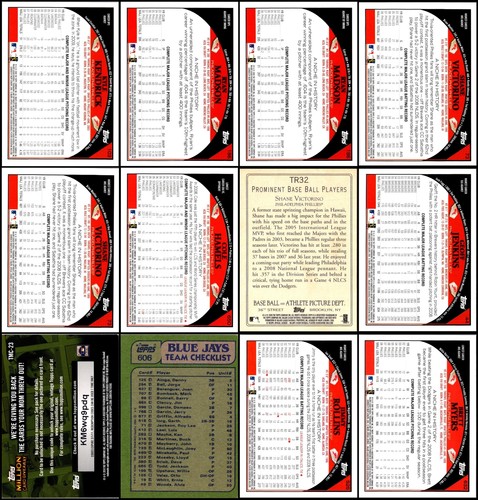 2009 Topps Philadelphia Phillies (14) Card Lot - RARE TREASURE - Picture 3 of 4