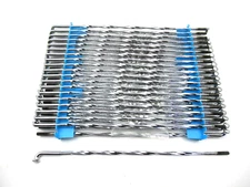 CHROME TWISTED 21" SPOKE SET FOR HARLEY DAVIDSON DROP CENTER RIM AND STEEL HUB