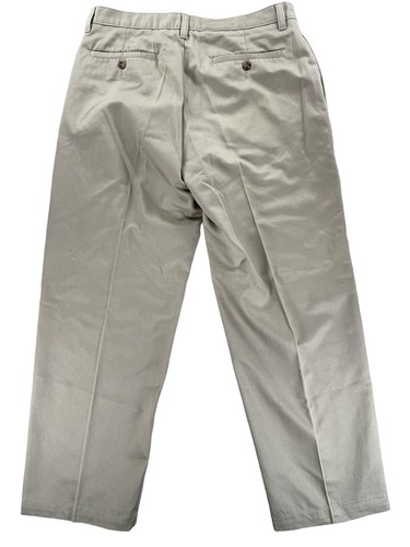 Cambridge Classics Pants Mens Size 34x29 Khaki Tan Flat Front Chino Trousers - Picture 6 of 6