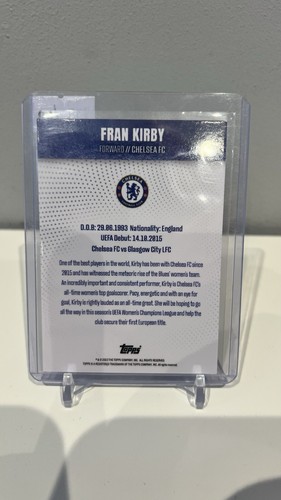 Fran Kirby /49 Topps Chelsea Team Set 2022/23 Numbered Card Chelsea England UWCL - Bild 2 von 2