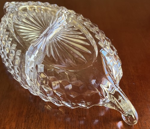 Vintage Fostoria American Crystal 12" Divided Relish Dish Boat Cubes #5307 Bowl - Picture 8 of 9