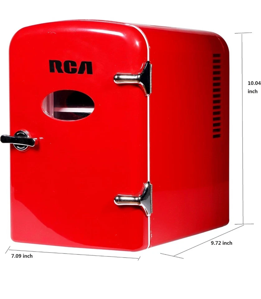 RCA Mini Compact Refrigerator - Red 0.14 Cubic Feet - Image 2 of 2