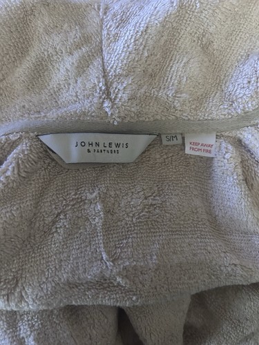John Lewis Unisex Luxury Spa Dressing Gown/ BathRobe In Beige , Size S/M, New - Picture 5 of 10