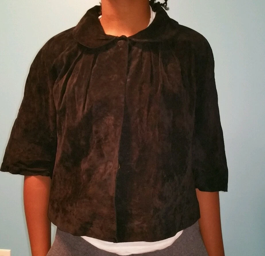 Live A Little Black Suede Leather Jacket Women's Medium NEW / TAGS - Image 3 of 4