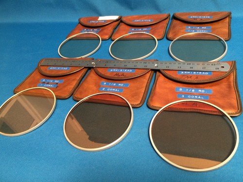 CORAL-FILTERS SET OF (6)138mm (5.5 " ROUND) 1/8,1/4, 1/2, 1, 2, 3 for ZEISS ARRI - Picture 9 of 12
