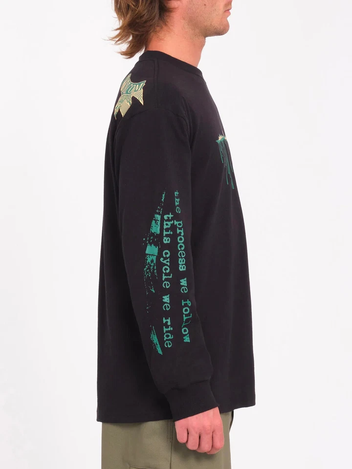 Volcom Iguchi Longshirt gr.M (schwarz) - Bild 2 von 4