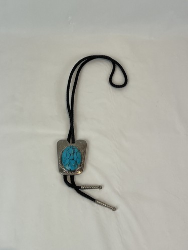Native American Navajo Jewelry Silver Turquoise Bolo Tie Decorative